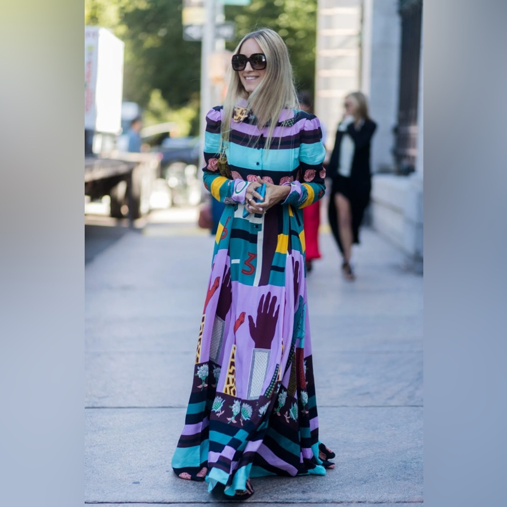 Valentino Garavani Counting Six Print Maxi Dress size 6 - Picture 7 of 15